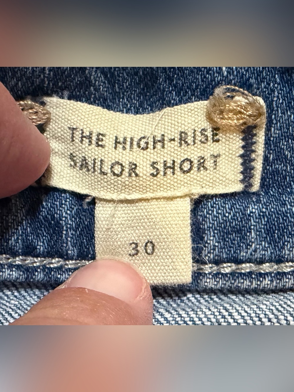 Madewell Shorts Women 30 Blue Denim Emmett  High Rise Sailor Patch Pocket Shorts - Picture 7 of 11